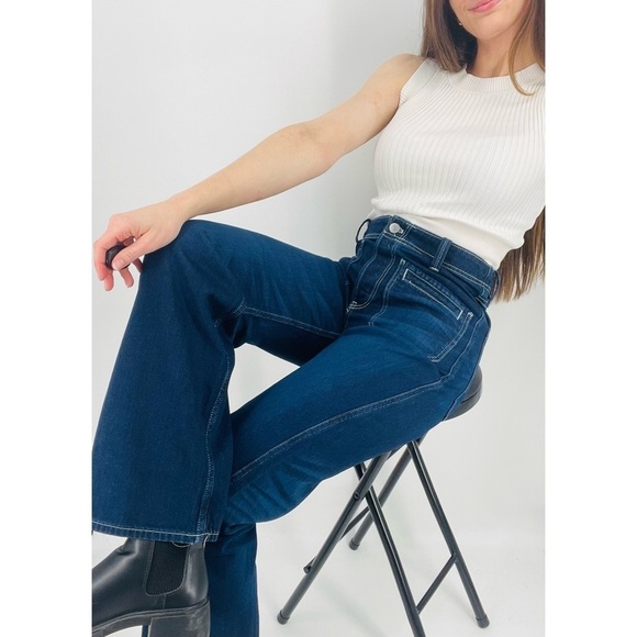 Free People Denim - SOLD Free People We the Free Front Pocket Bootcut Denim Jeans Dark Wash Size 25